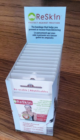 Display Tray of 12 ReSkin Heel Bandage Cartons